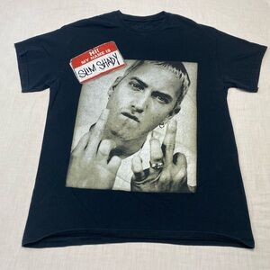 Y2K Eminem Hi! My Name Is Slim Shady Tee Shirt Men’s Sz M Hip Hop Rap Tee VTG